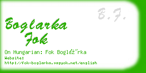 boglarka fok business card